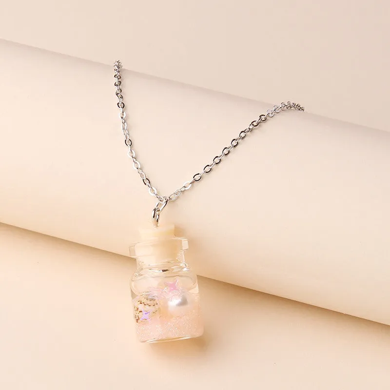 New Fashion Drifting Bottle Simple Conch Pendant Necklace