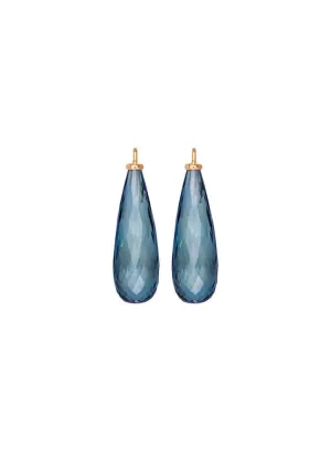 Ole Lynggaard London Blue Topaz Faceted Earring Pendants