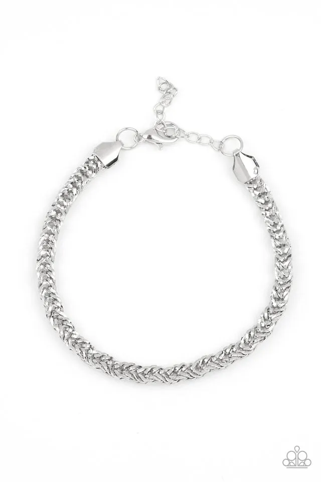 Paparazzi Bracelet ~ Fighting Chance - Silver