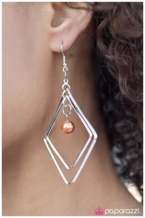 Paparazzi Earring ~ A Saving Grace - Orange