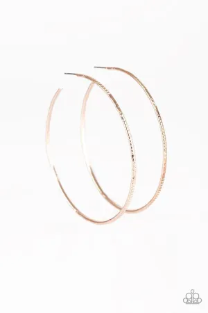 Paparazzi Earring ~ Sleek Fleek - Rose Gold