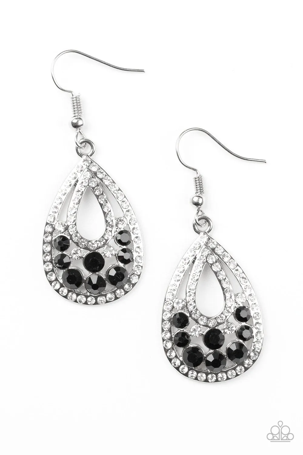 Paparazzi Earring ~ Sparkling Stardom - Black