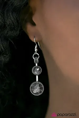 Paparazzi Earring ~ The SPARK-est Hour - Silver