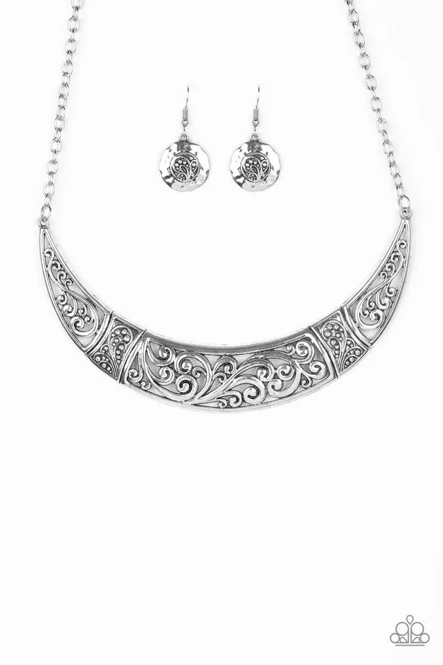 Paparazzi Necklace ~ Bull In A China Shop - Silver