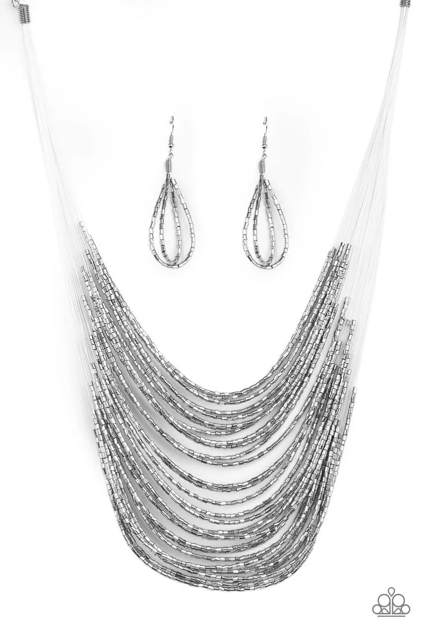 Paparazzi Necklace ~ Catwalk Queen - Silver