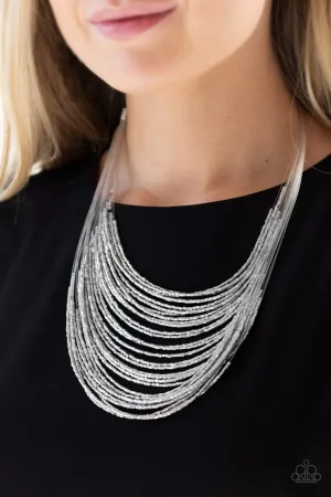 Paparazzi Necklace ~ Catwalk Queen - Silver