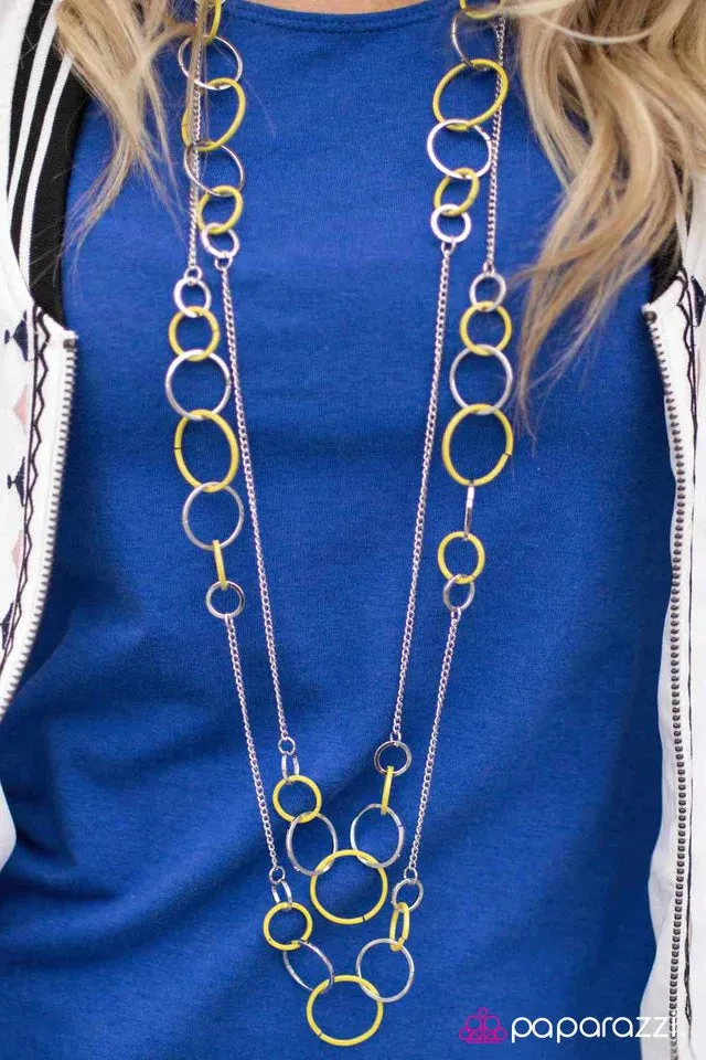 Paparazzi Necklace ~ Feeling Bubbly - Yellow