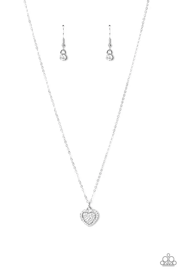 Paparazzi Necklace ~ My Heart Goes Out To You - White