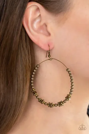 Paparazzi Simple Synchrony - Brass Earring