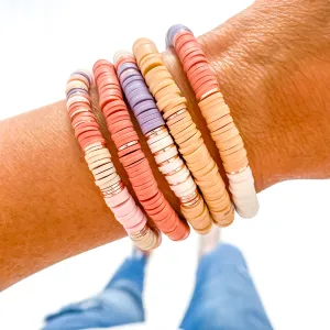 Pastel Heishi Bracelet Set