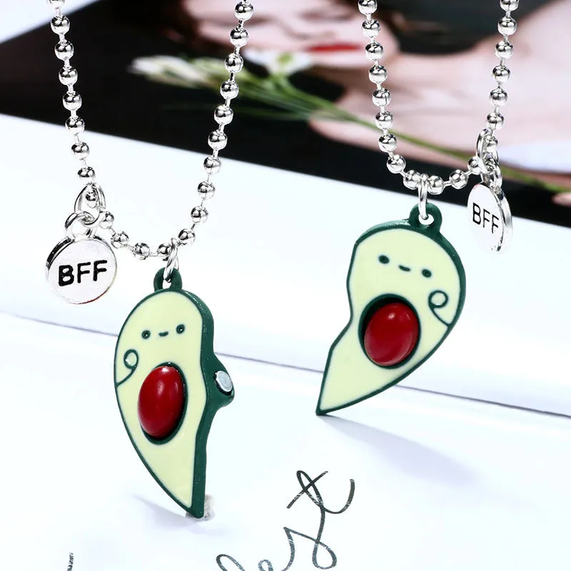 Personalized Magnetic Cute Bff Necklaces Set