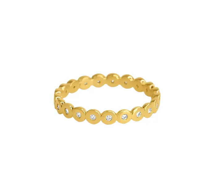 Petite Pave Simple Stacking Ring