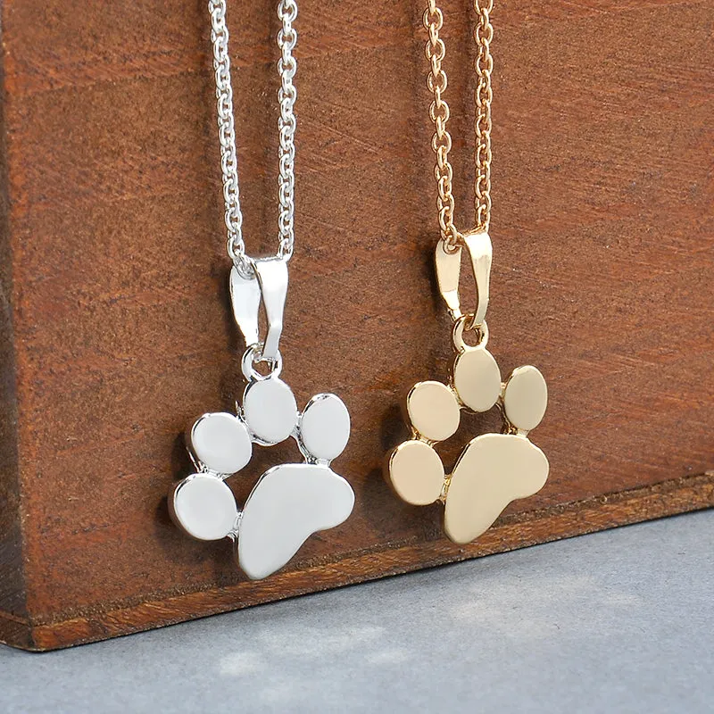 Pets Dogs Footprints Necklace