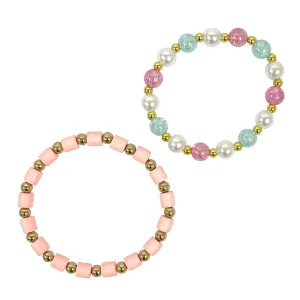 Pink & Gold Bracelet Set