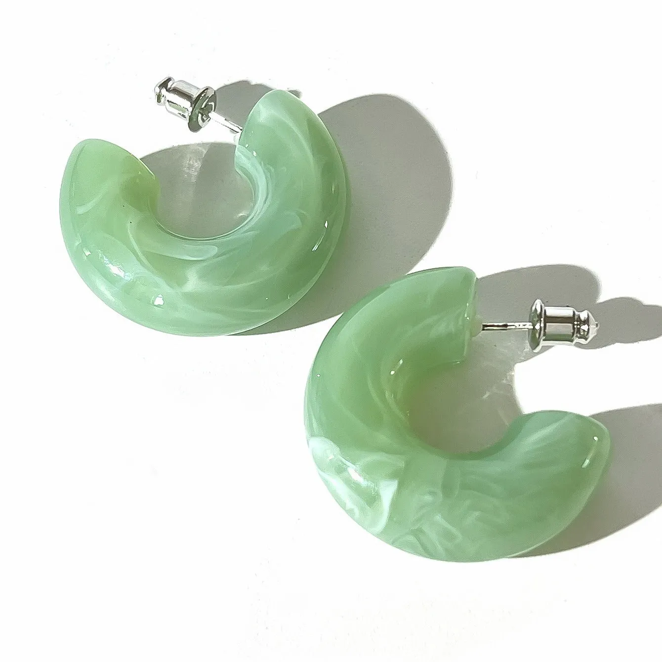 Pre Order:  C-Shaped Acrylic Candy Color Earrings