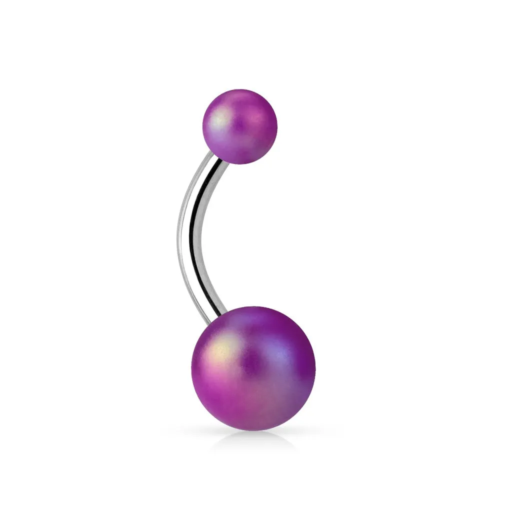 Purple Matte Finish Belly Ring