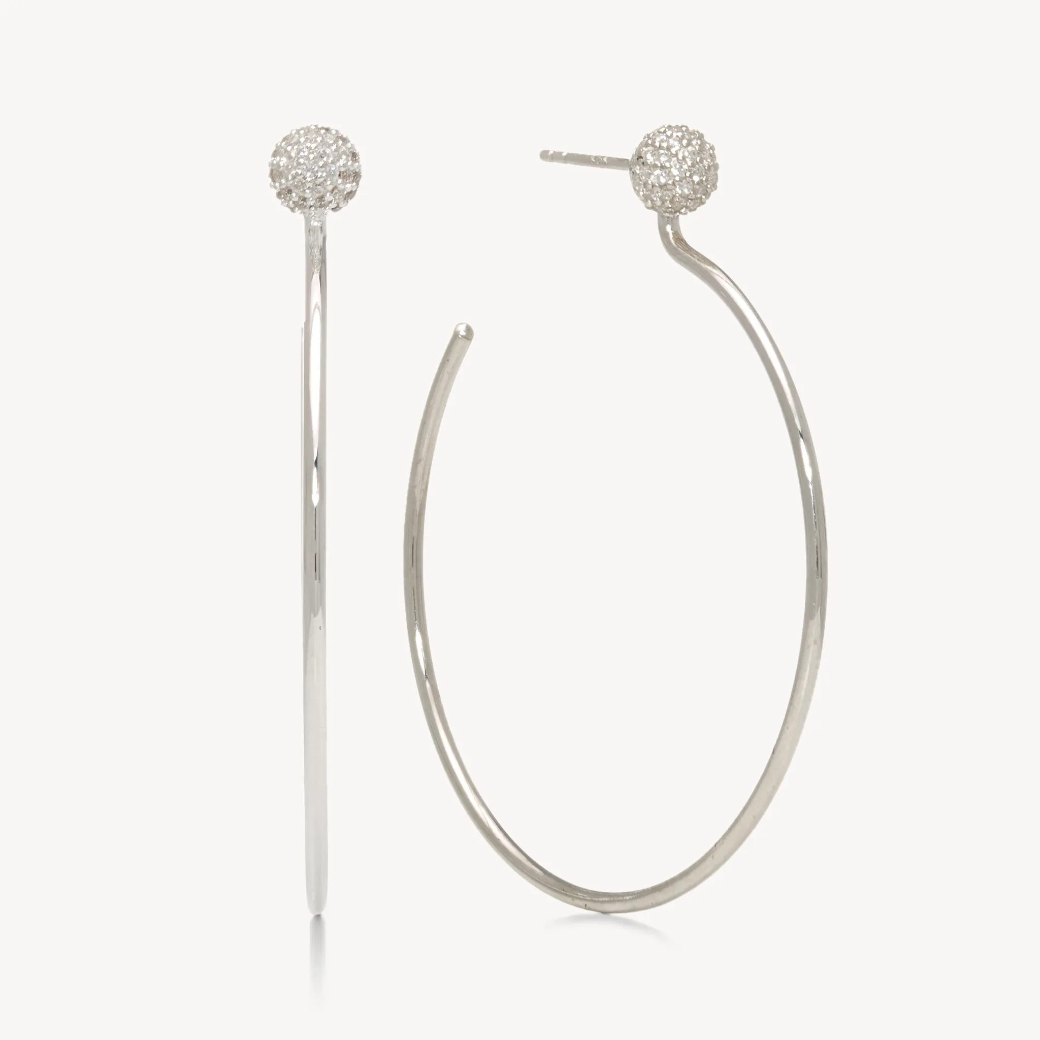 Revolve Pavé Hoop Earrings