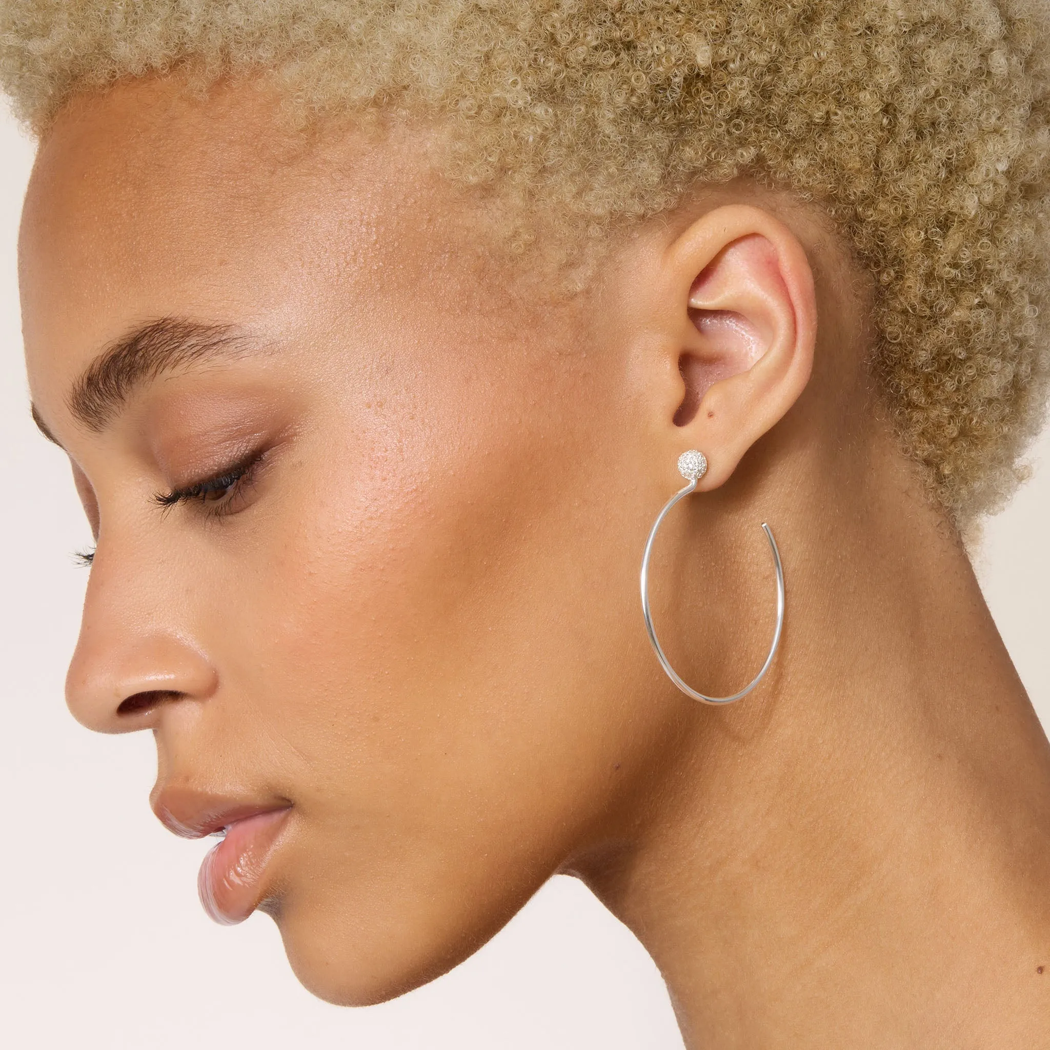 Revolve Pavé Hoop Earrings