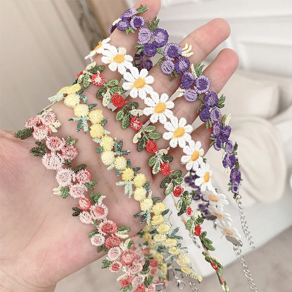 Romantic Flowers Necklace Choker For Women Girls High Quality