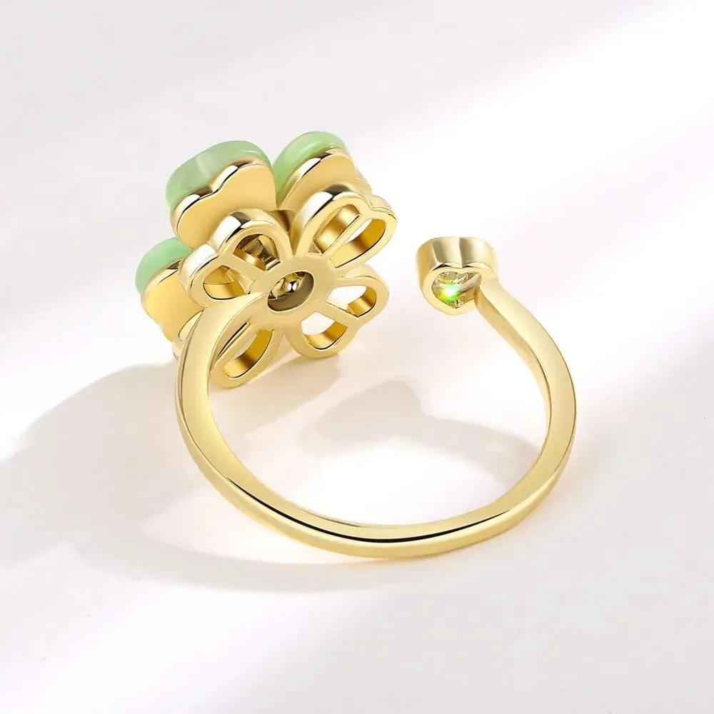 Rotating Clover Adjustable Ring