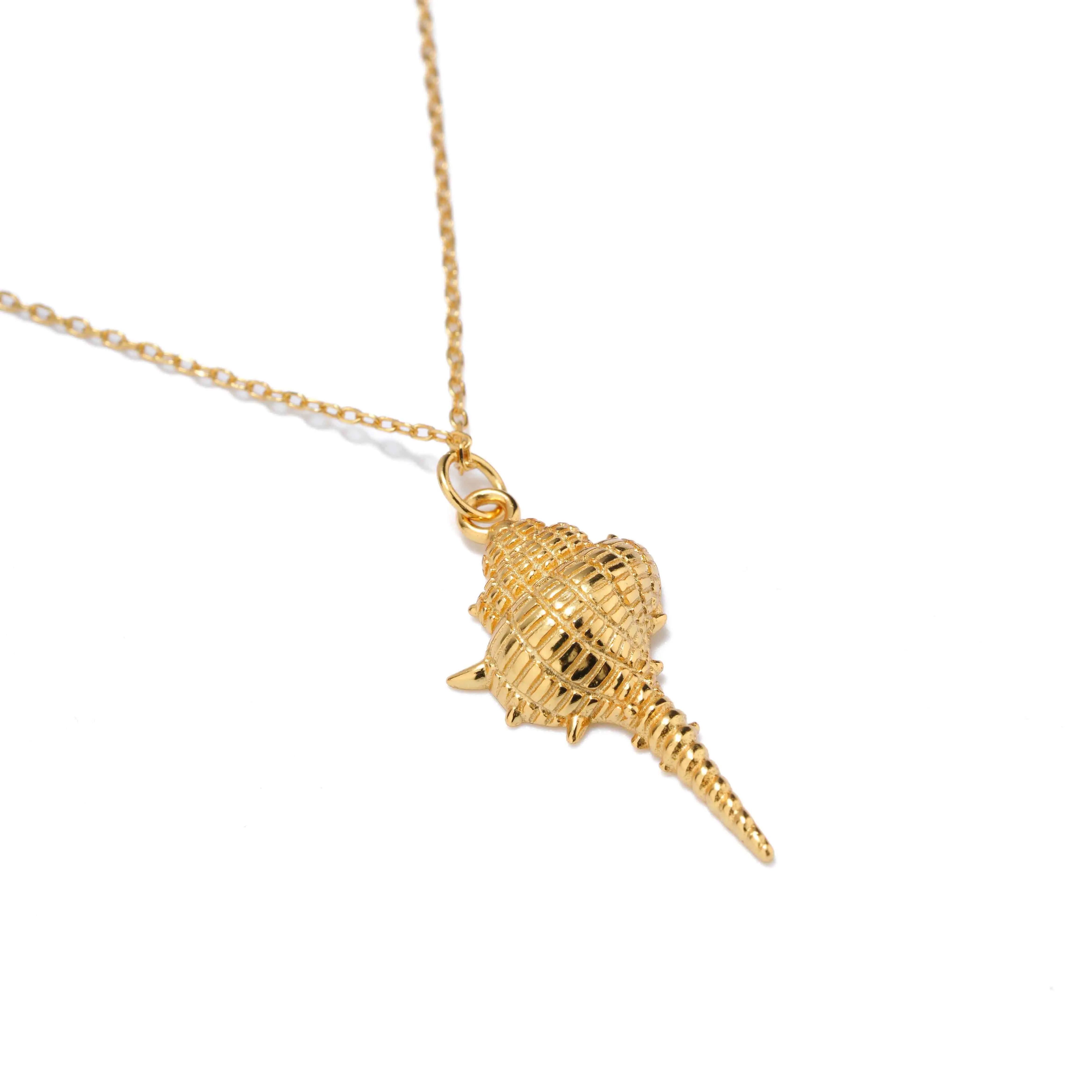 Seashell Necklace in Gold Vermeil