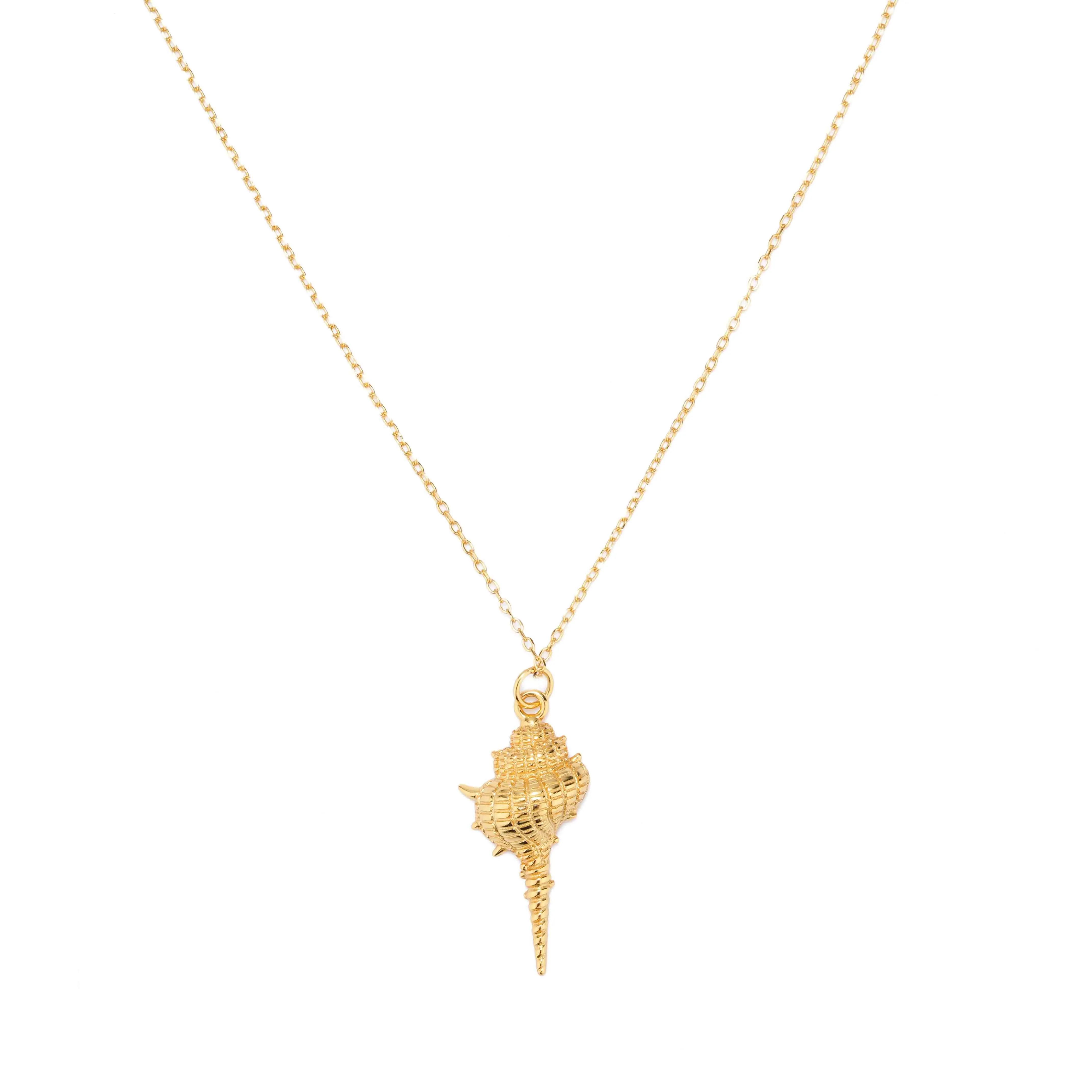 Seashell Necklace in Gold Vermeil