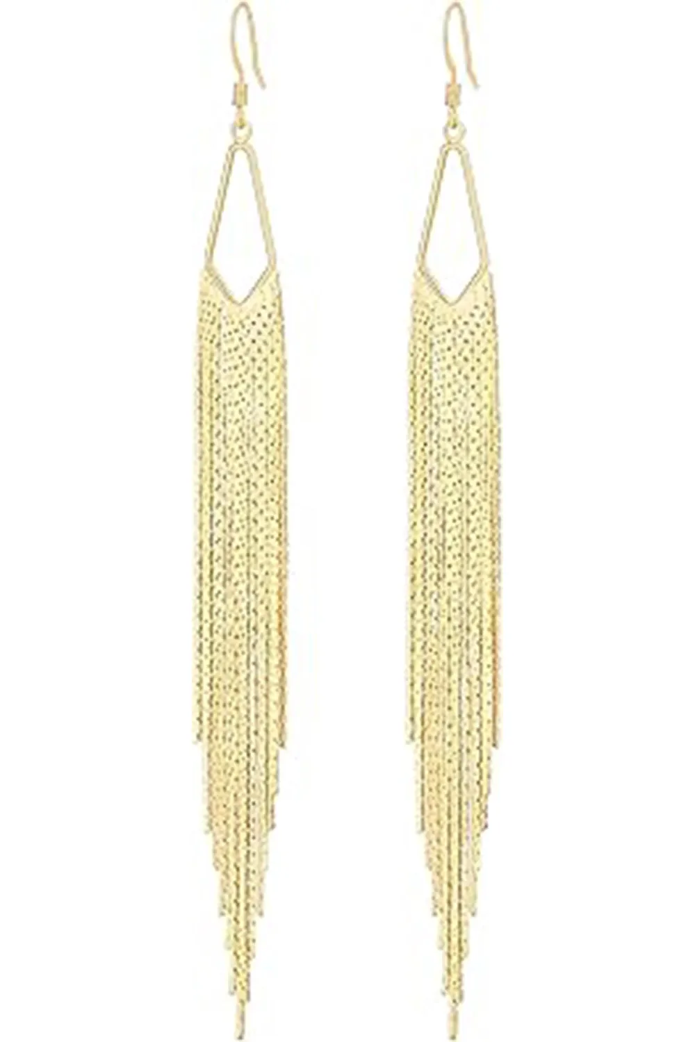 Sleek Chain Tassel Earrings