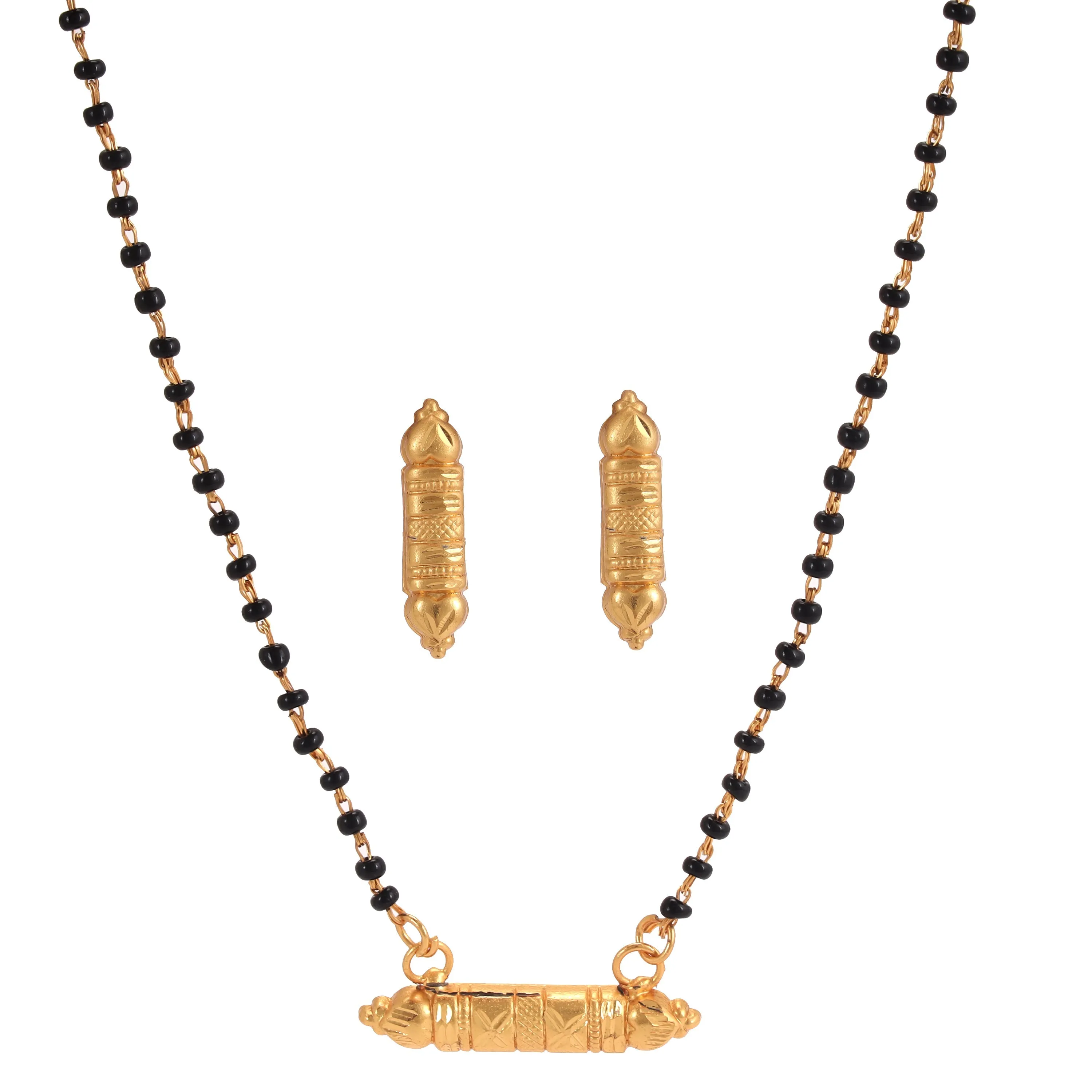 Sleek Mangalsutra With Earrings