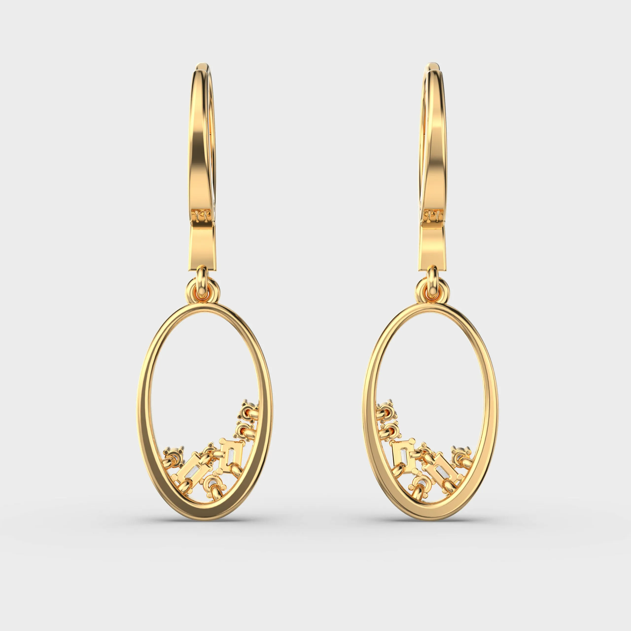 Sleek Trendsetter Diamond Earrings