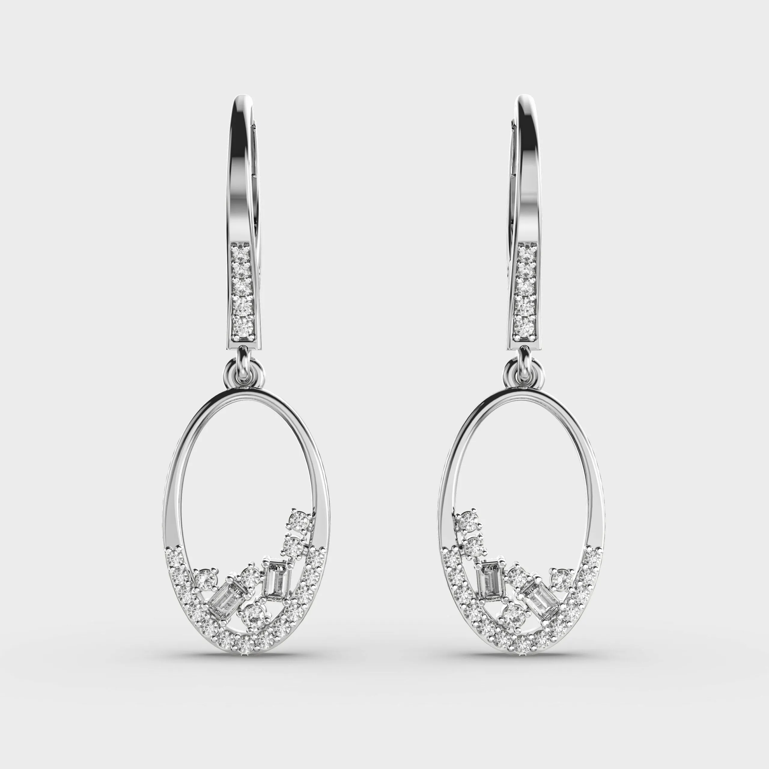 Sleek Trendsetter Diamond Earrings