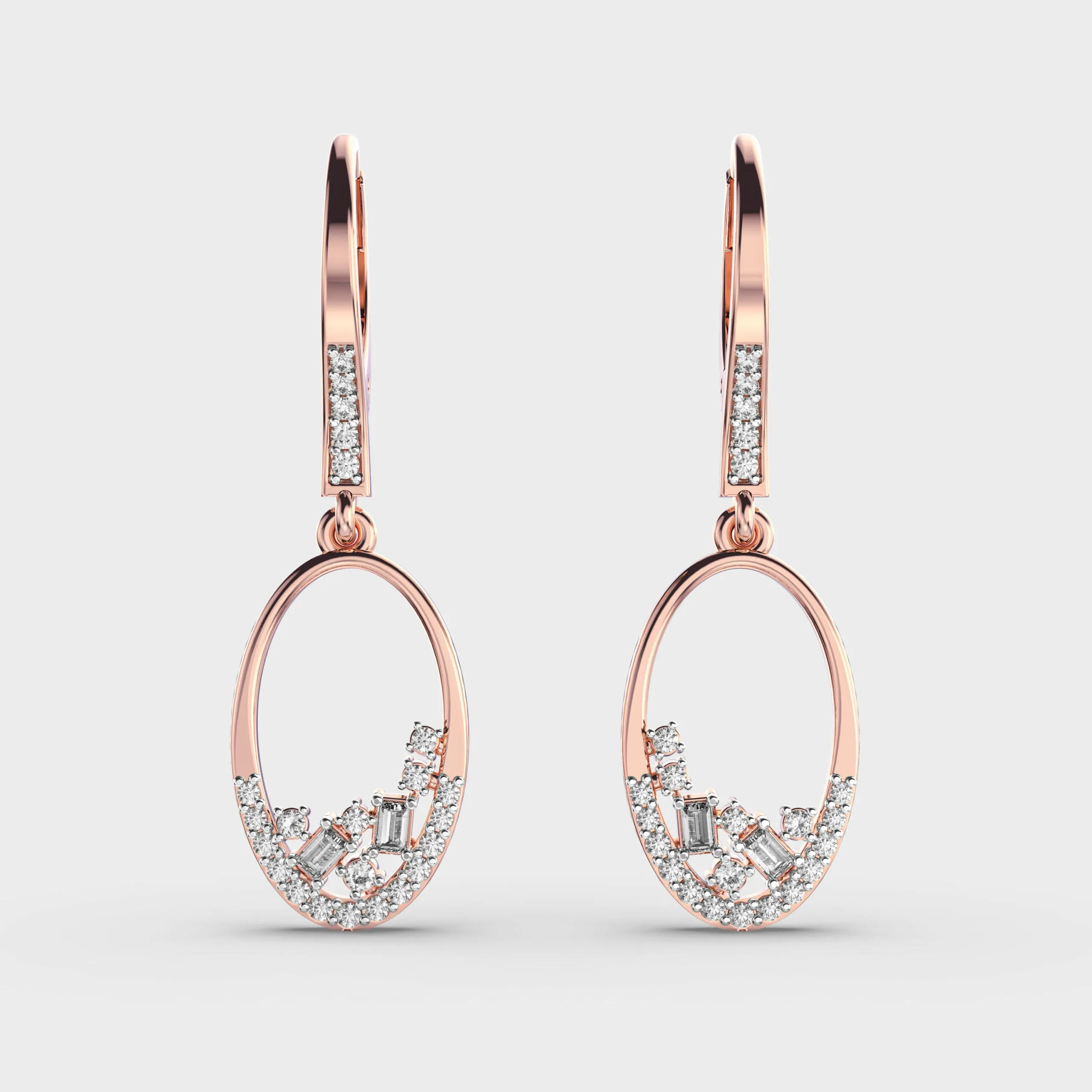 Sleek Trendsetter Diamond Earrings