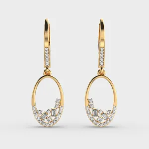 Sleek Trendsetter Diamond Earrings