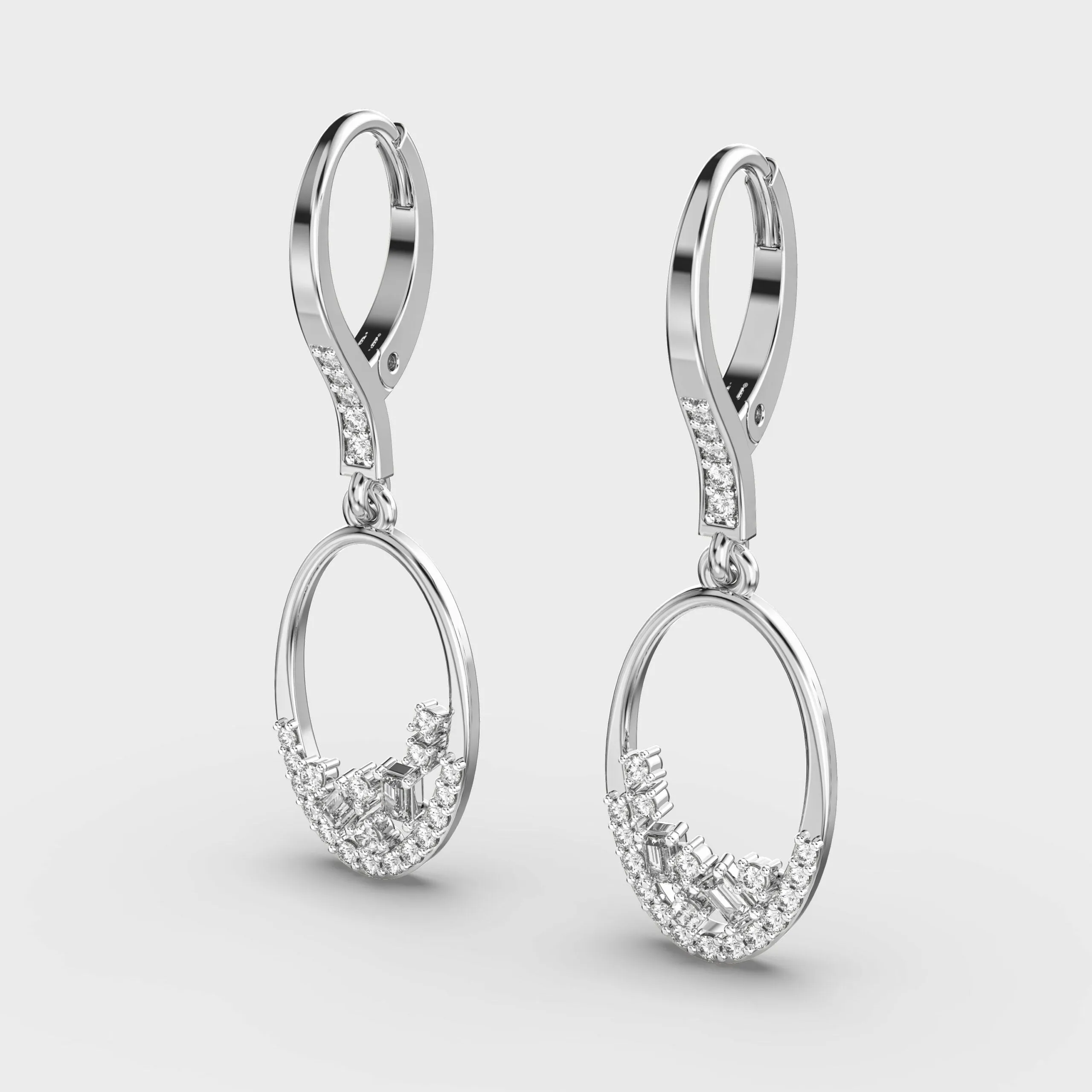 Sleek Trendsetter Diamond Earrings