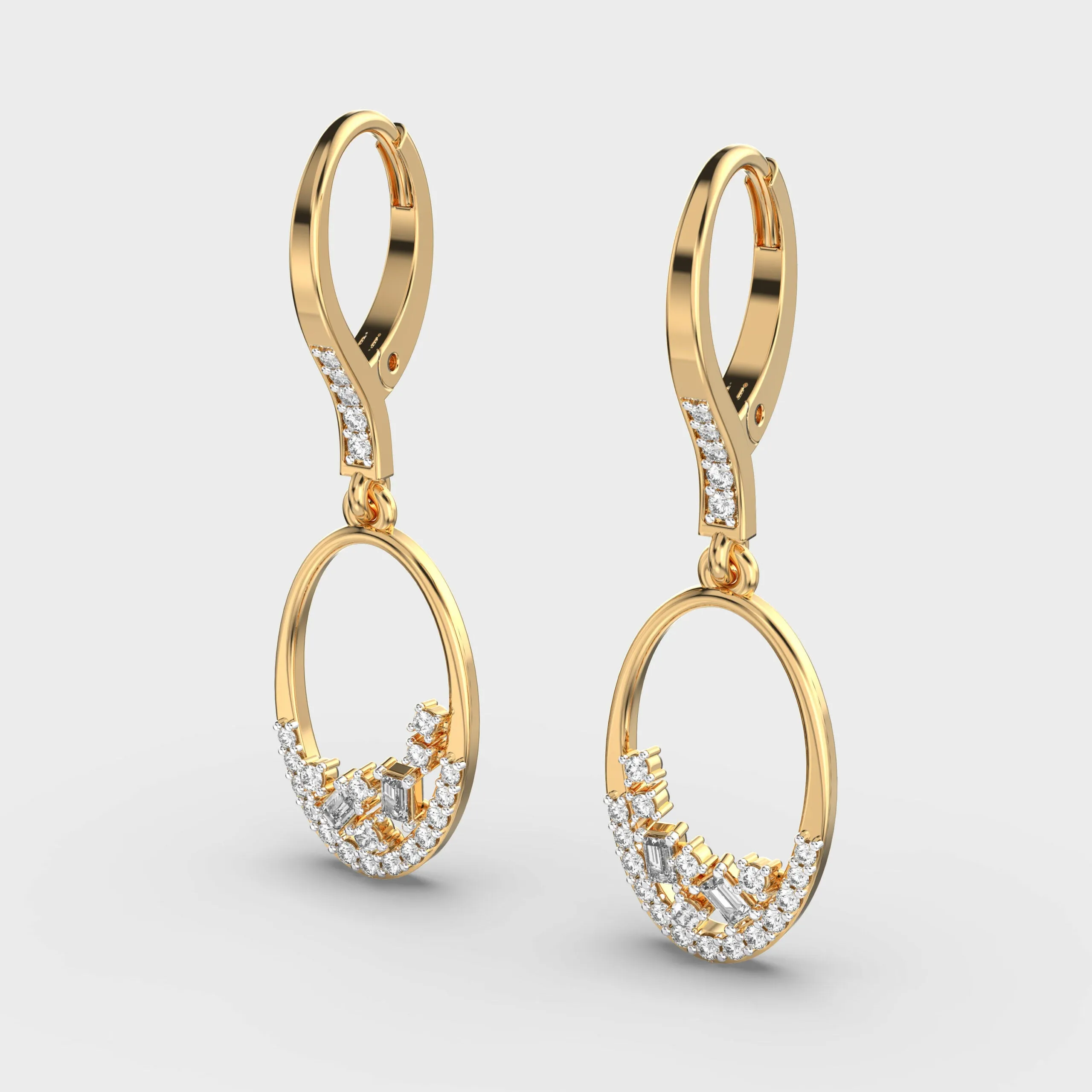 Sleek Trendsetter Diamond Earrings