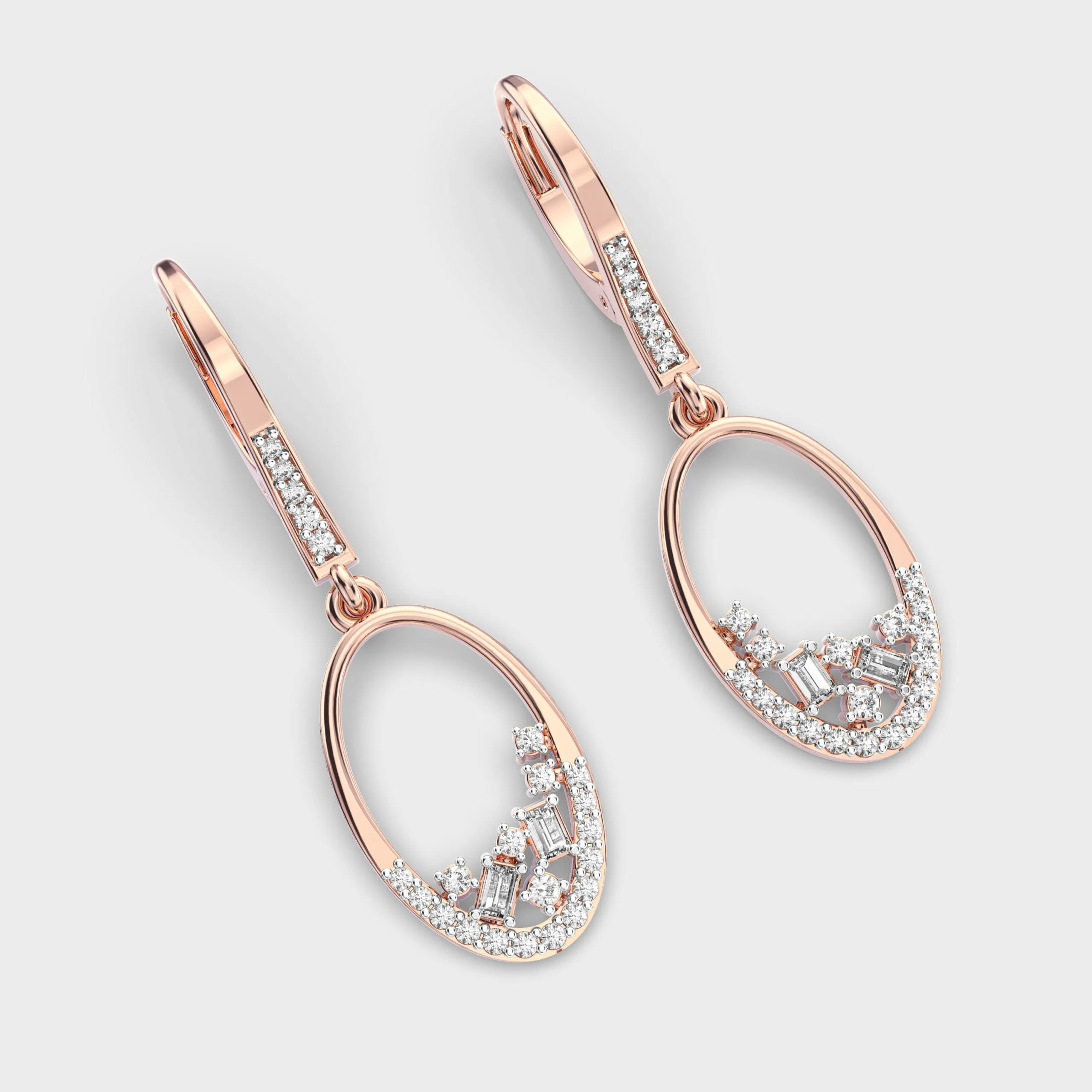 Sleek Trendsetter Diamond Earrings