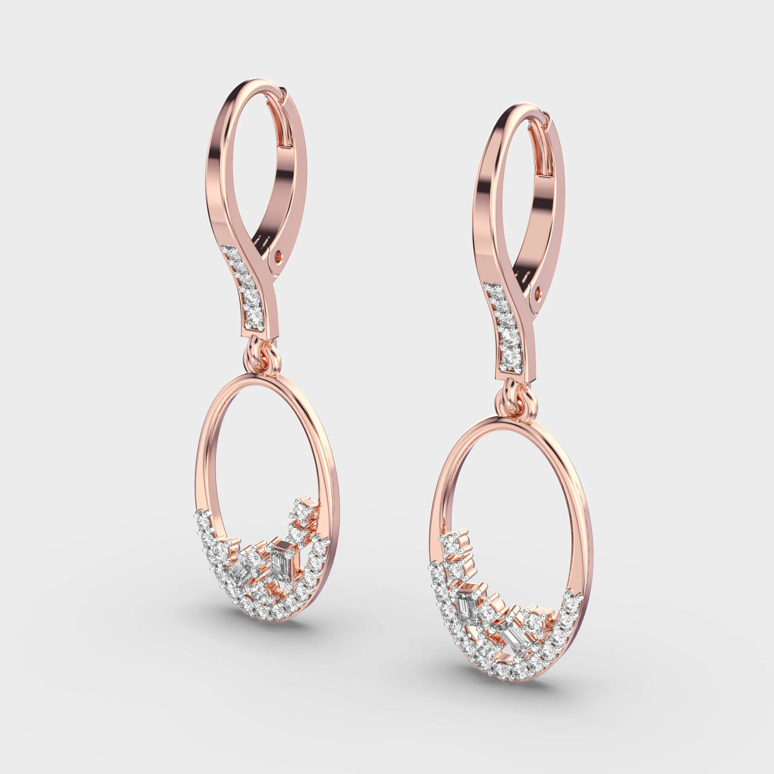 Sleek Trendsetter Diamond Earrings