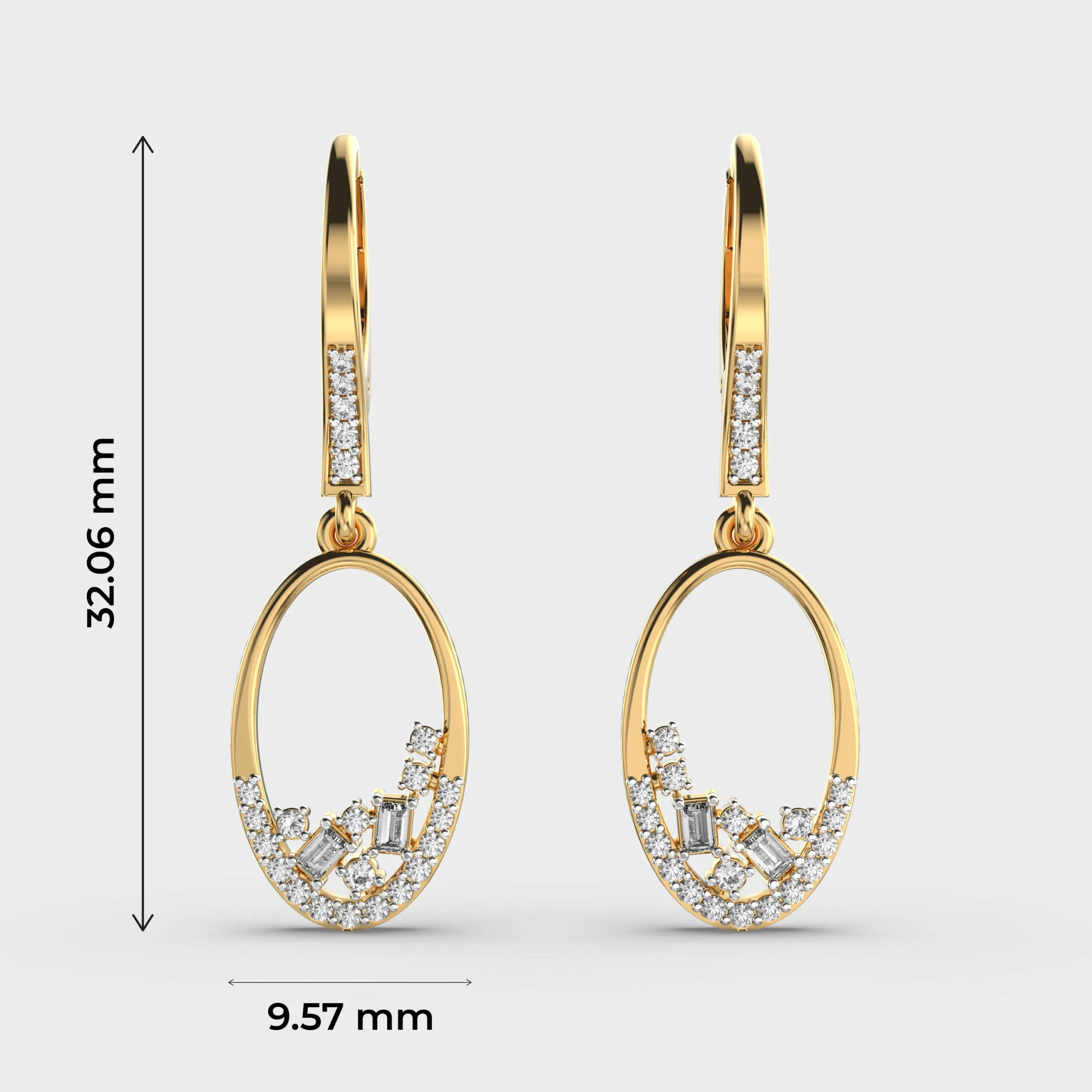 Sleek Trendsetter Diamond Earrings