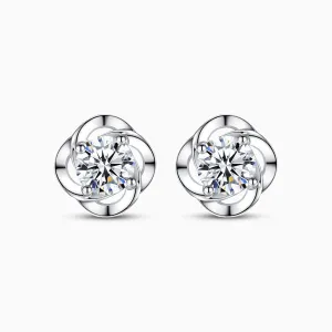 Sparkling Flower Stud Earrings