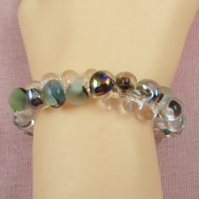 Stretch Bracelet in Boro Teardrop Bead