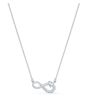 SWAROVSKI INFINITY NECKLES IN WHITE