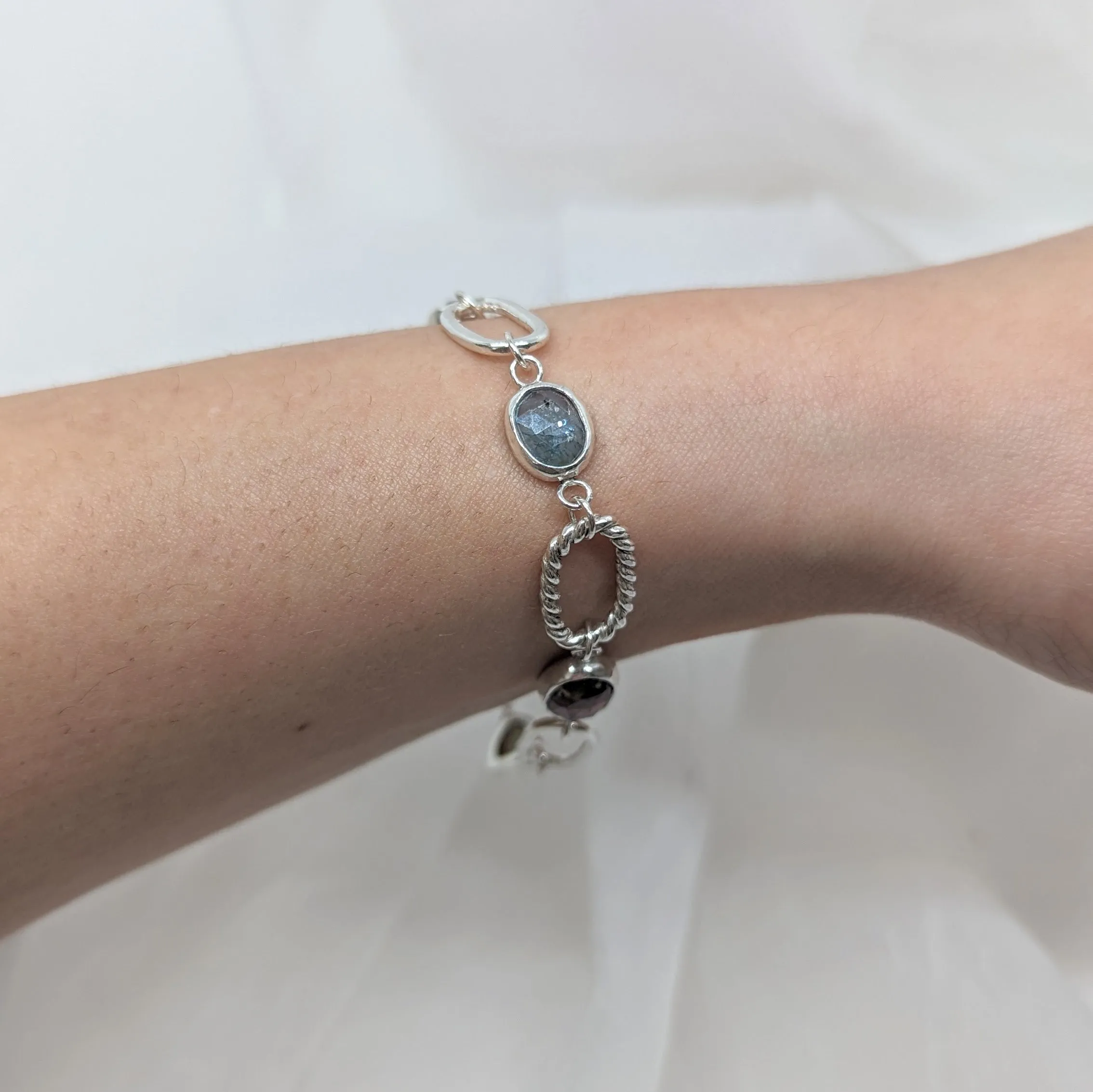 Tourmaline and Kyanite Bracelet