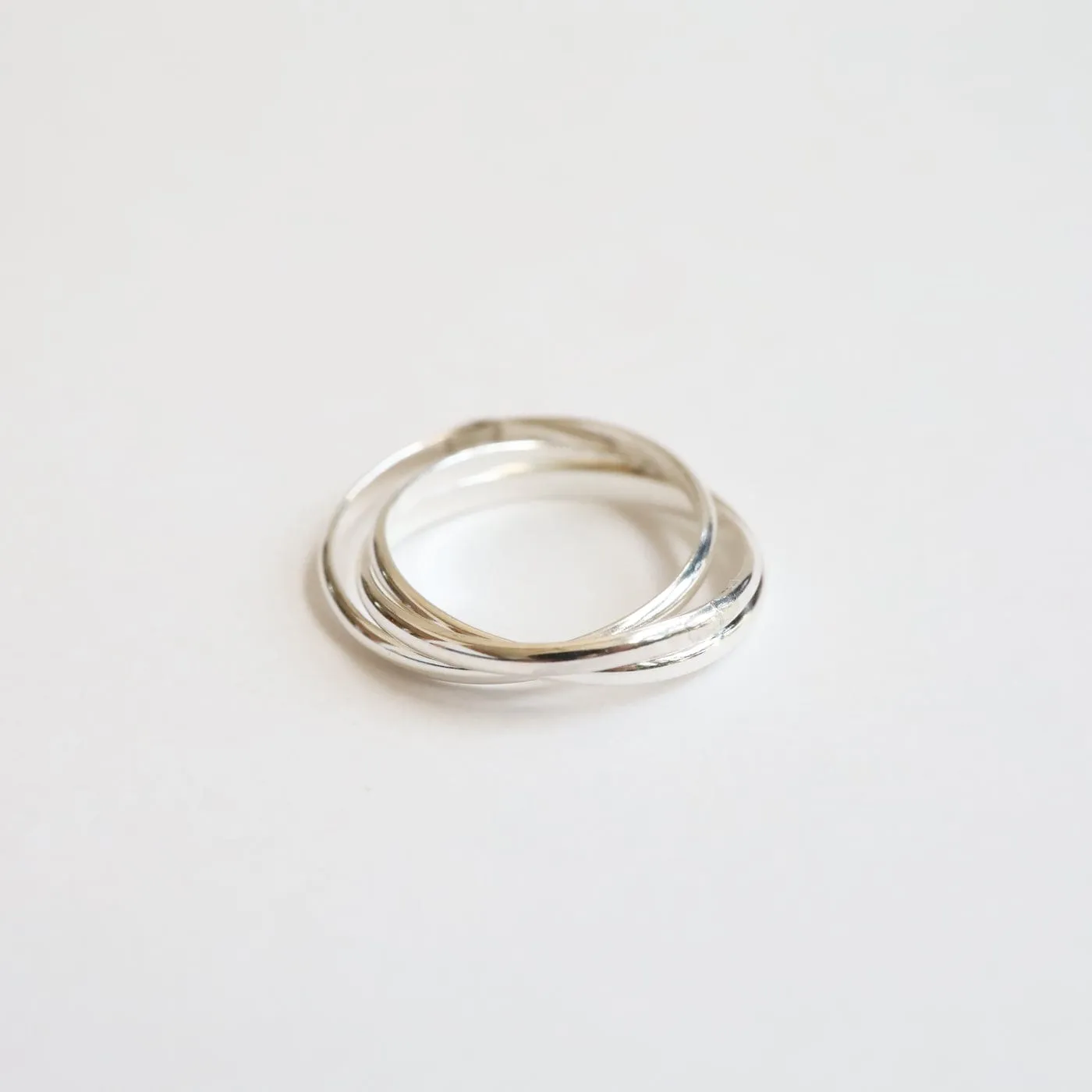 Triple Interlocking Rings - Sterling Silver