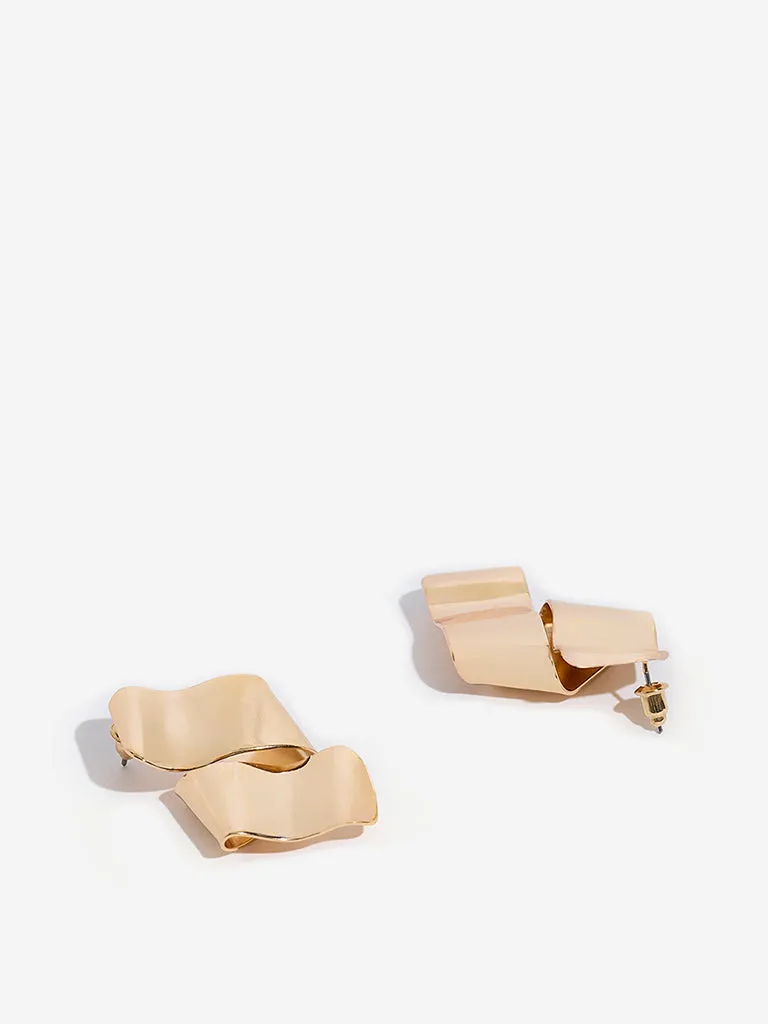 Westside Accessories Gold High-Shine Statement Earrings