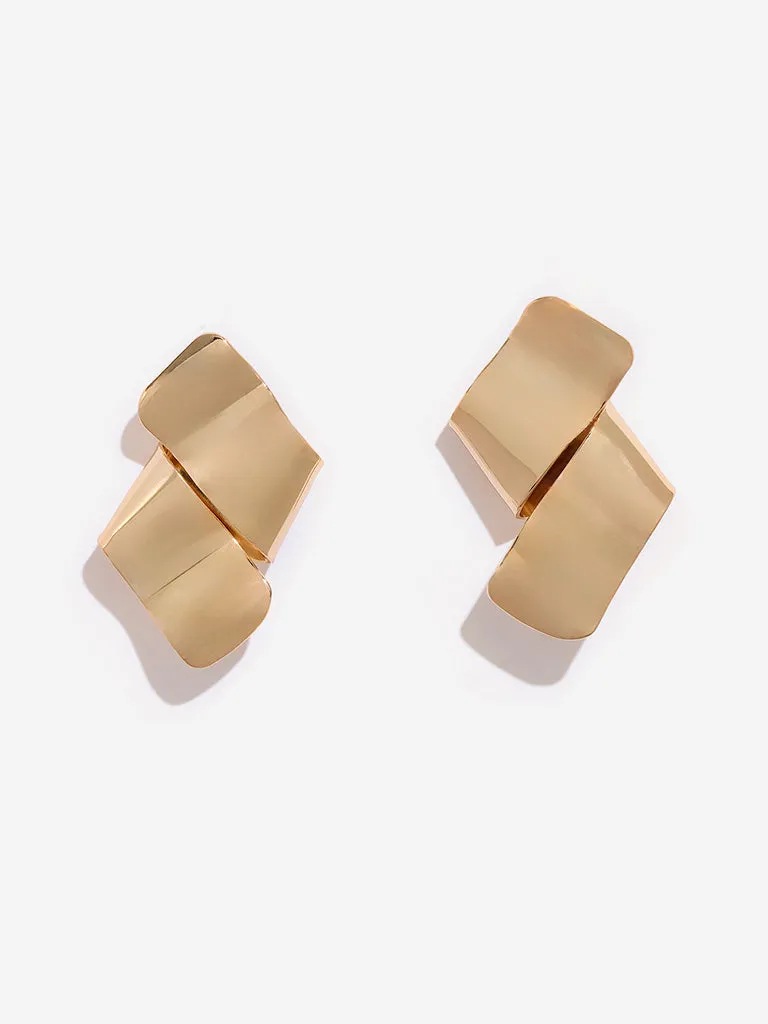 Westside Accessories Gold High-Shine Statement Earrings