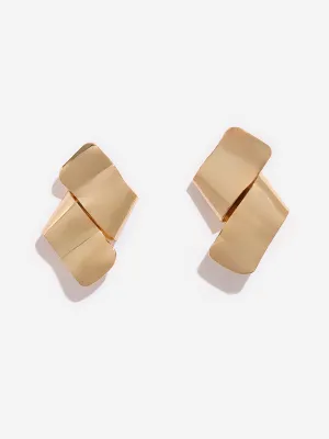 Westside Accessories Gold High-Shine Statement Earrings