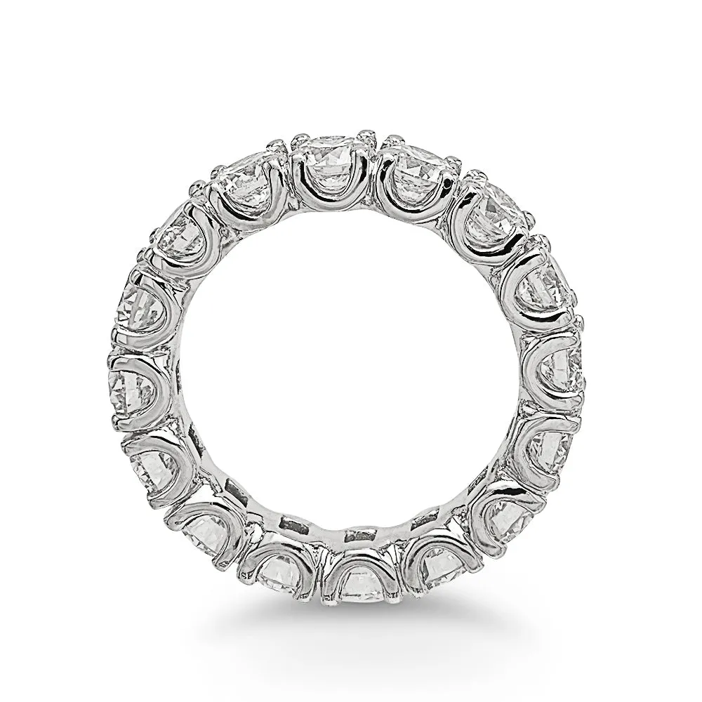 White Gold Eternity Band, 4.19 Carats Total Weight