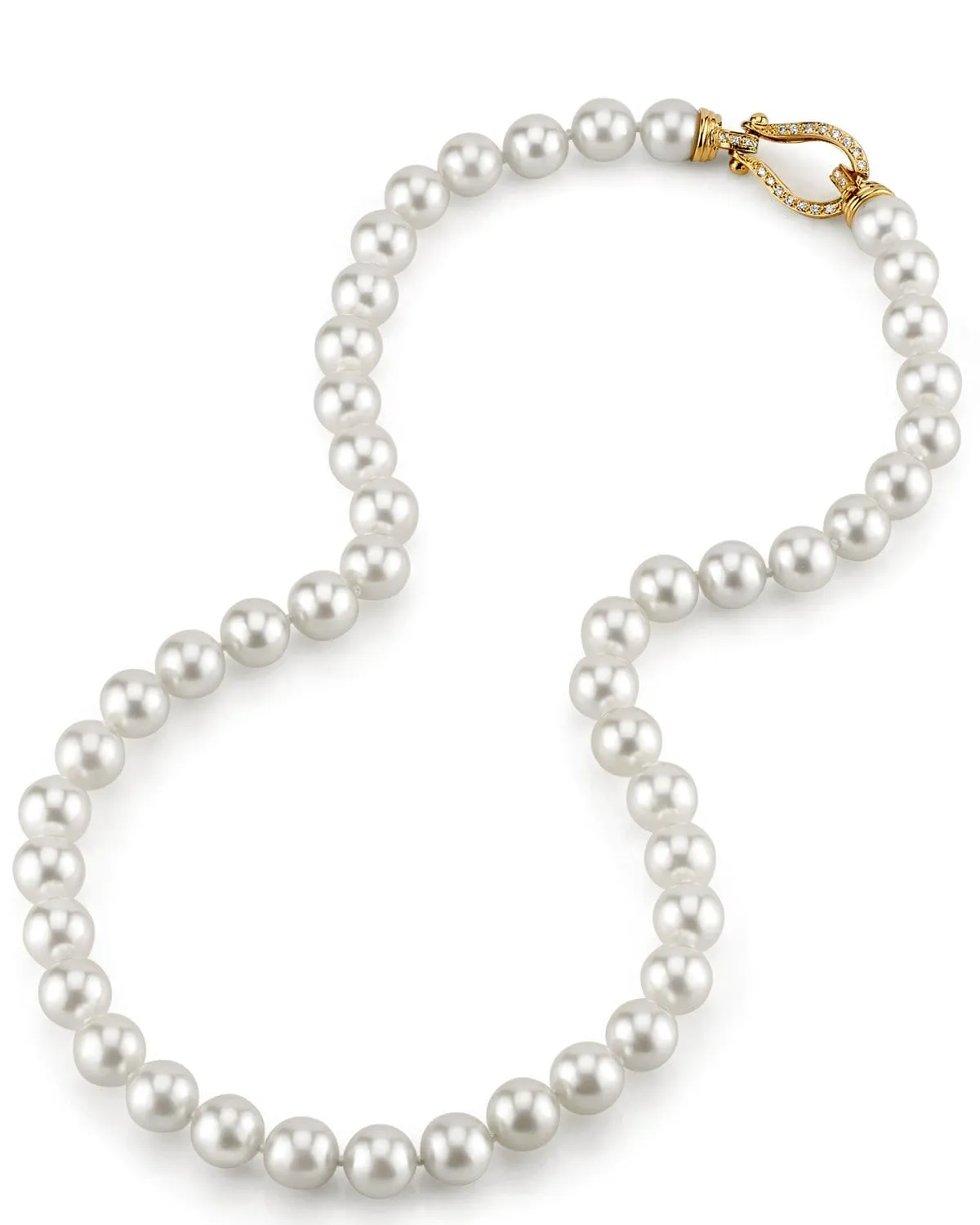 White Japanese Hanadama Akoya Pearl Necklace, 8.5-9.0mm