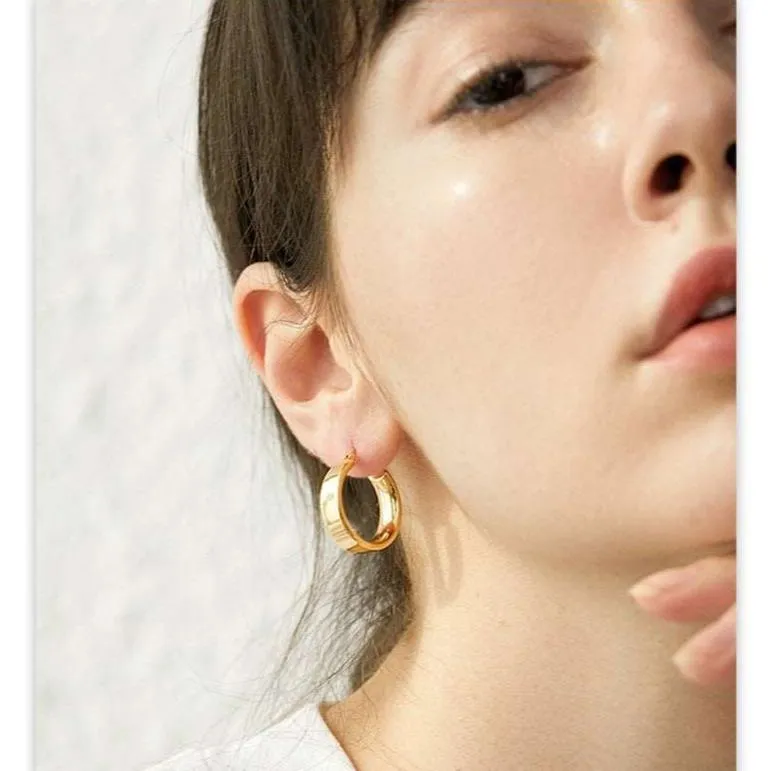 Women's Metal Geometric Circular Earrings