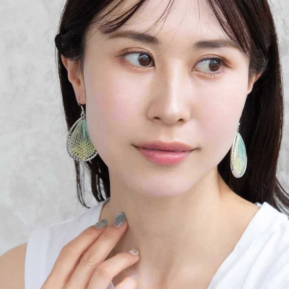 Woven Thread Teardrop Earrings