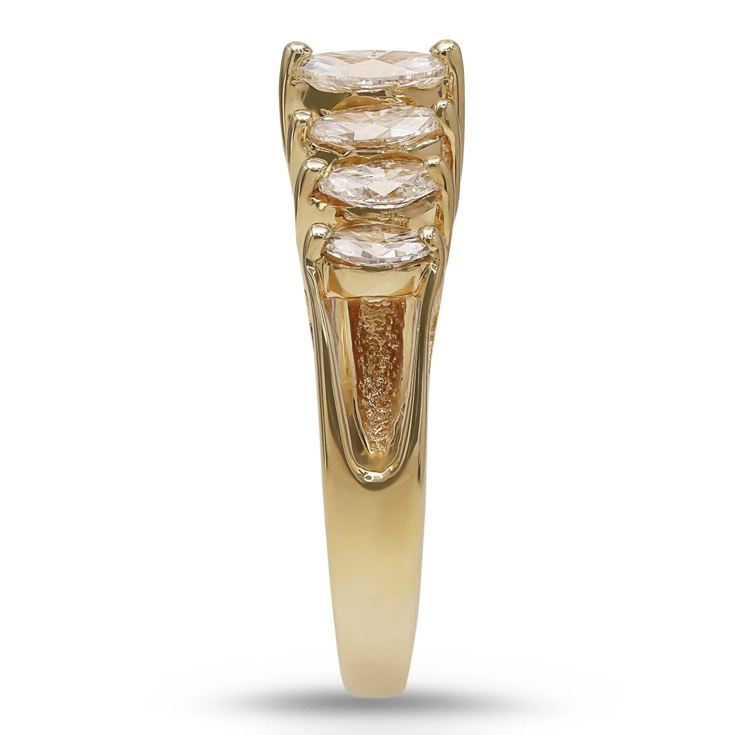 Yellow Gold Diamond Marquise Band